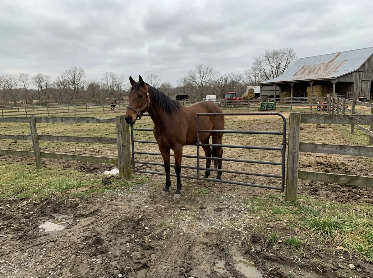 A paddock on an overcast day