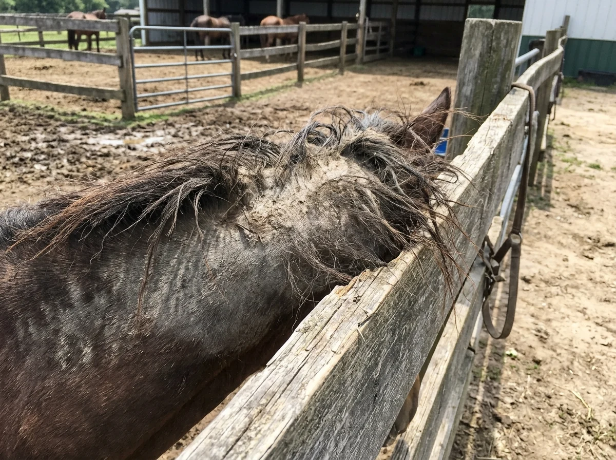 A rubbed-out mane