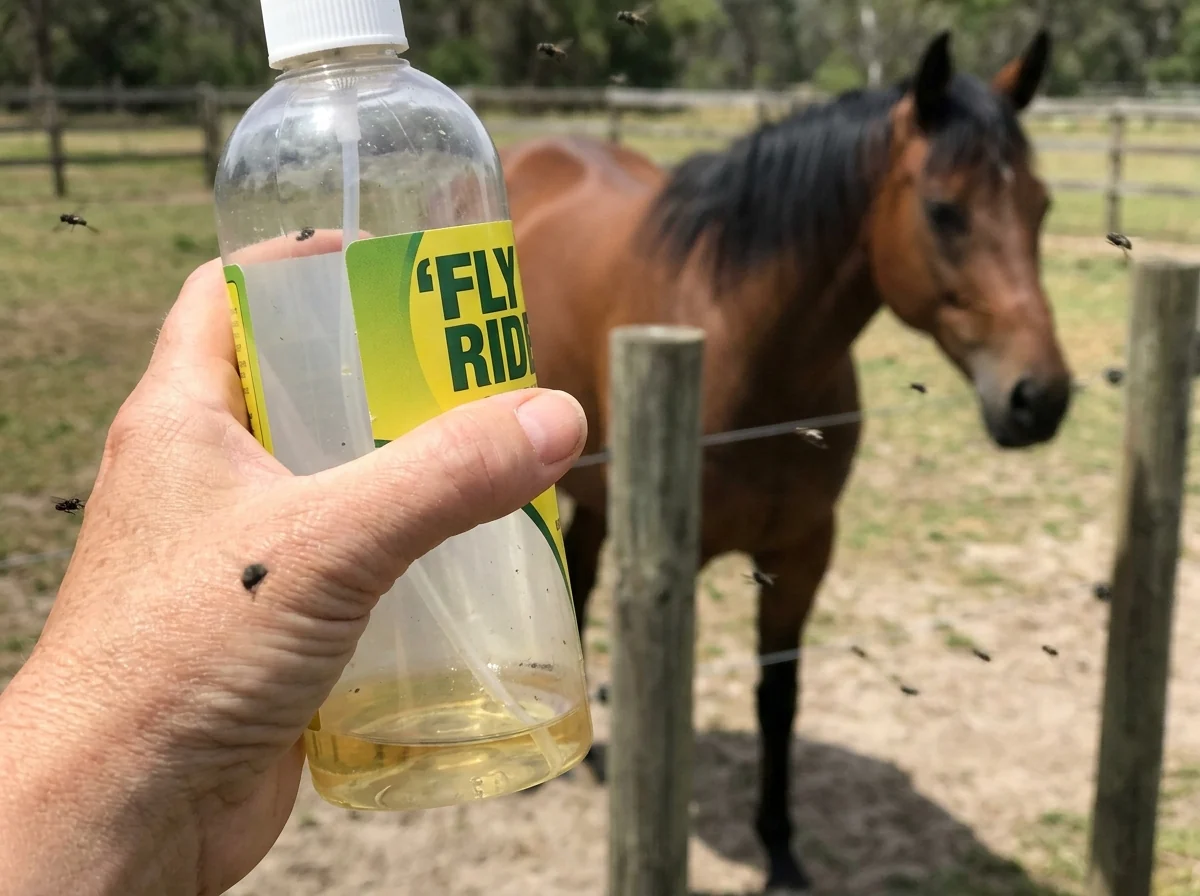 A nearly empty fly spray bottle